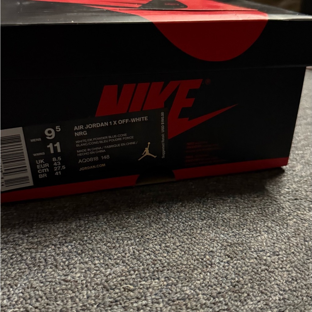 Nike Air Jordan 1 Retro High OG 'Off-White' Blue - Picture 3 of 3